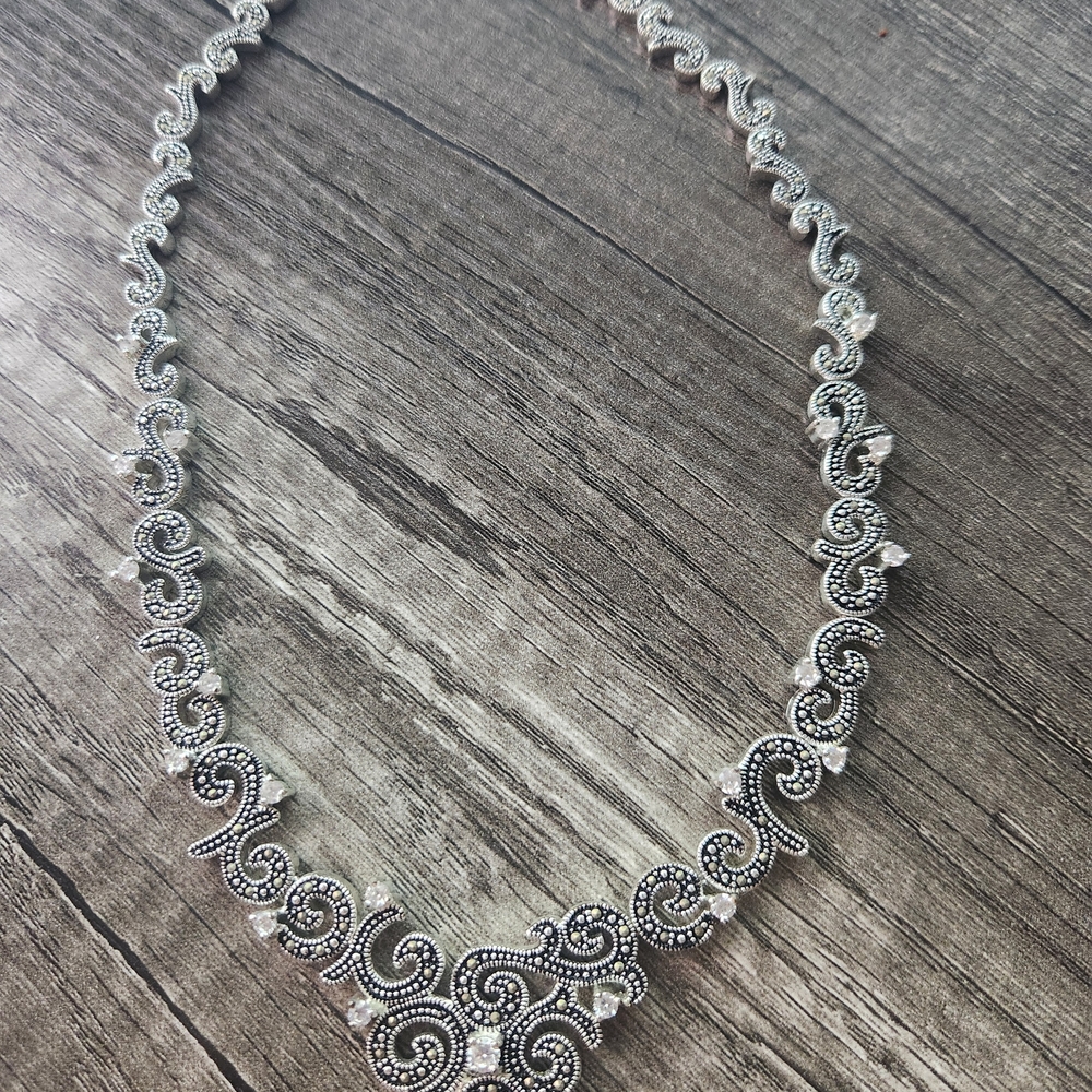 Intricate Silver Swirl Necklace